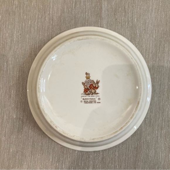 ROYAL DOULTON BUNNYKIN Fine Bone China Cereal Bowl At The River Motif - Picture 5 of 5